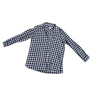 Women's J. Crew Cotton V Neck Plaid Top Small